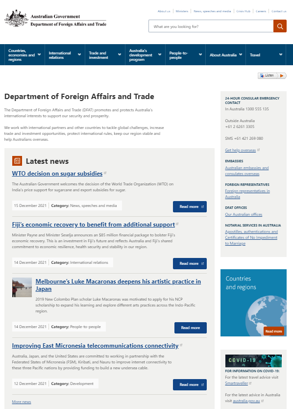 Department of Foreign Affairs and Trade (DFAT)