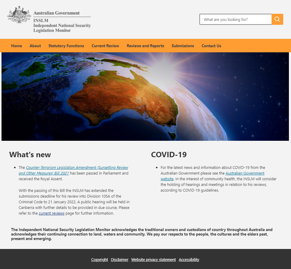 Independent National Security Legislation Monitor (INSLM)