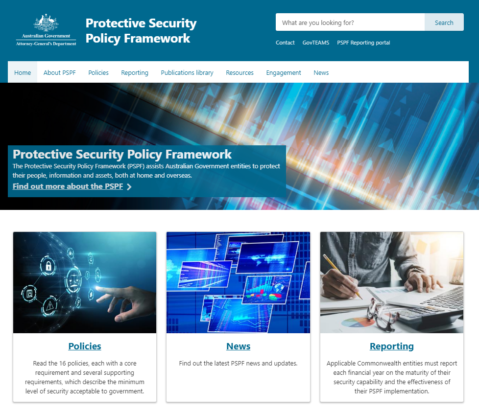 Protective Security Policy Framework (PSPF)